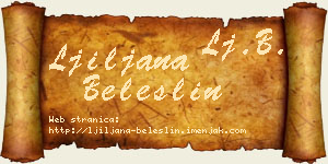 Ljiljana Beleslin vizit kartica